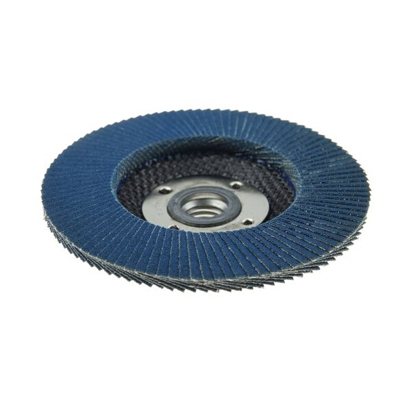 Weiler 4-1/2" Tiger Disc Abrasive Flap Disc, Flat (TY27), 120Z, 5/8"-11 UNC 50699 - main